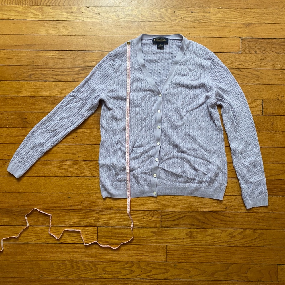 Brooks Brothers Men's Light Gray Cardigan Sweater
